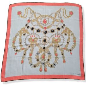 LAST CHANCE!! Cartier silk scarf | Coral & Mist